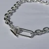 Steel Me Yellow Gold Grande Chain Fob Necklace