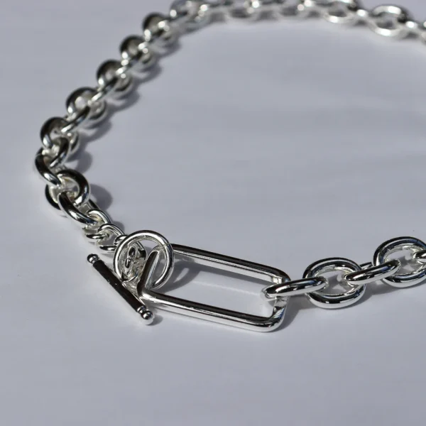 Steel Me Yellow Gold Grande Chain Fob Necklace