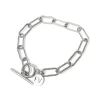 Steel Me Yellow Gold Wide Link Paperclip Chain Bracelet