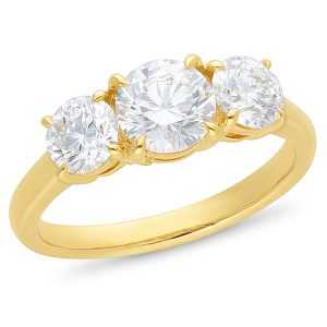 Trio Diamond Engagement Ring