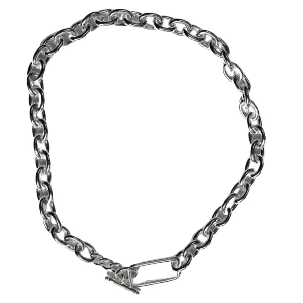 Steel Me Yellow Gold Grande Chain Fob Necklace