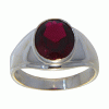 Sterling Silver Signet Ruby ring