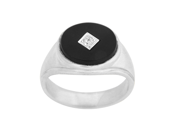 Sterling Silver Onyx signet ring